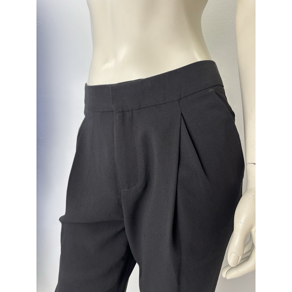 Kenneth Cole Reaction Black Capri Dress Pants Y2K Office Siren Quiet Luxury M - Picture 4 of 16